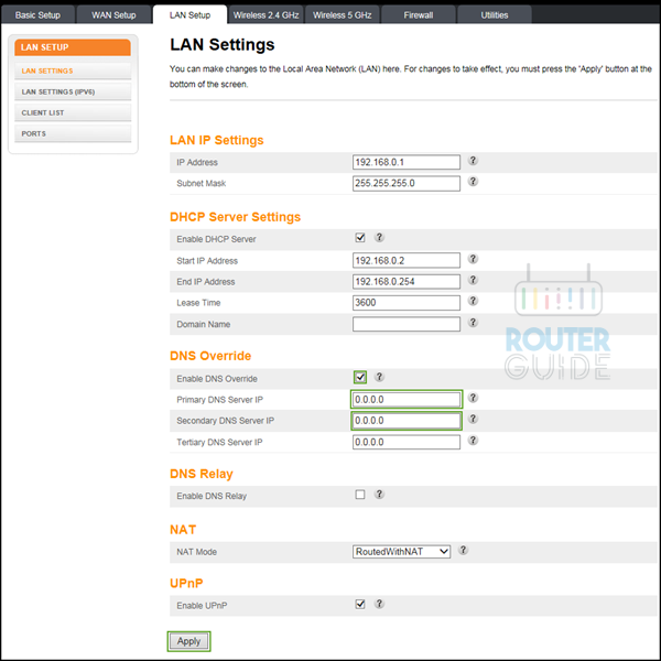 Steps to Change DNS Settings On Arris DG1670