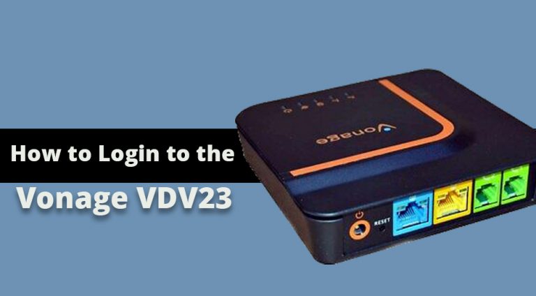 How to Login to the Vonage VDV23