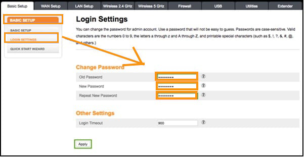 Change Default Login and Password
