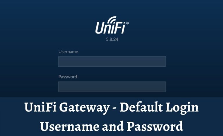 unifi gateway default password