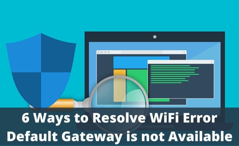 wifi error default gateway is not available