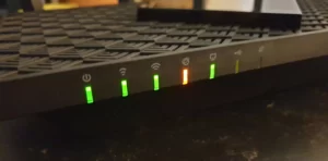 An Orange Light on Router